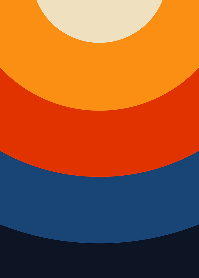 Abstract Retro Color Block Design