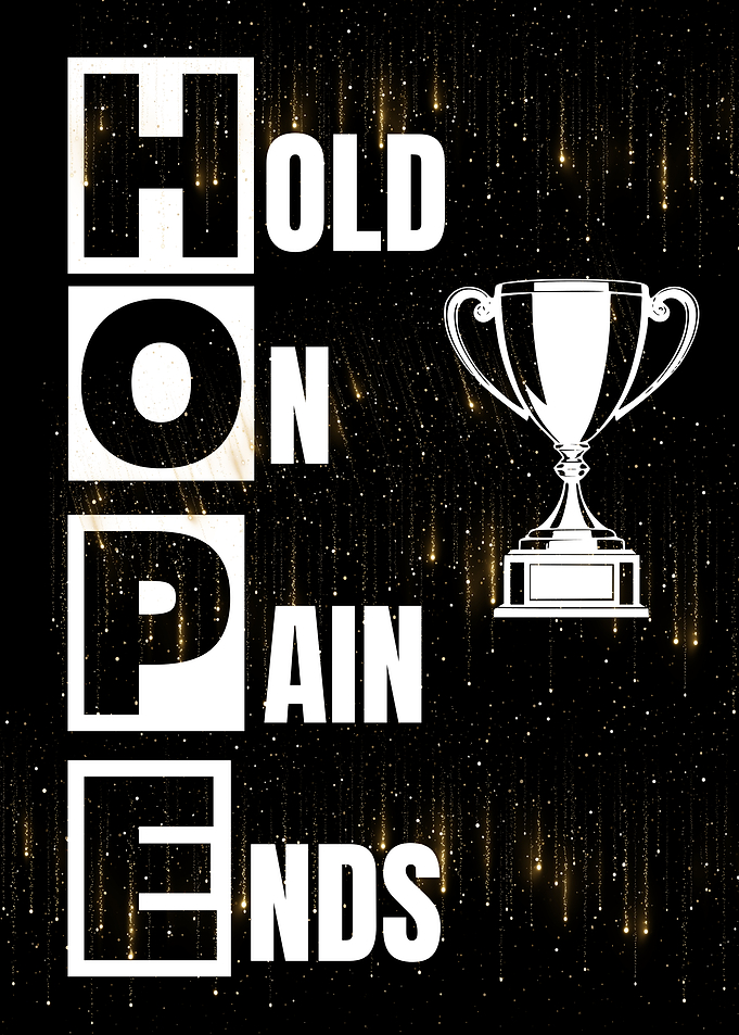 HOPE: Hold On, Pain Ends – Emotional Typography Wall Art