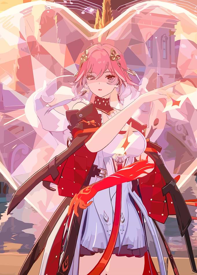 Anime Girl with Pink Hair