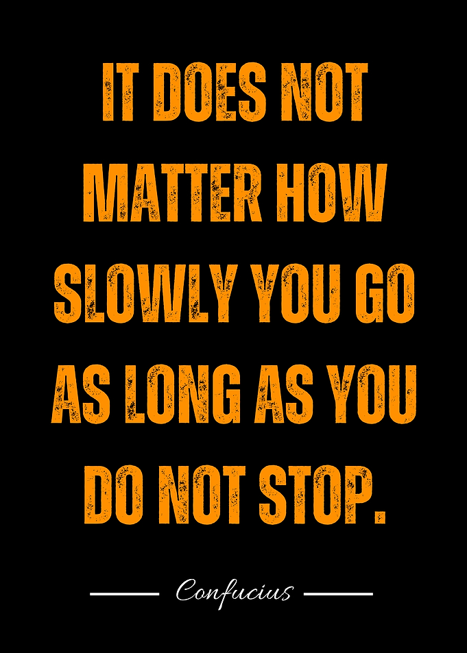 Confucius Quote: Keep Going