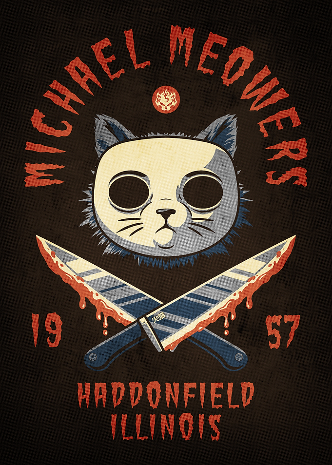 Halloween Cat Horror Art