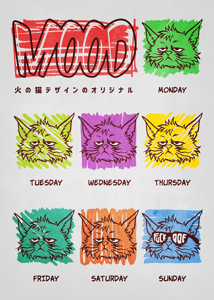 Mood Cat Days of the Week