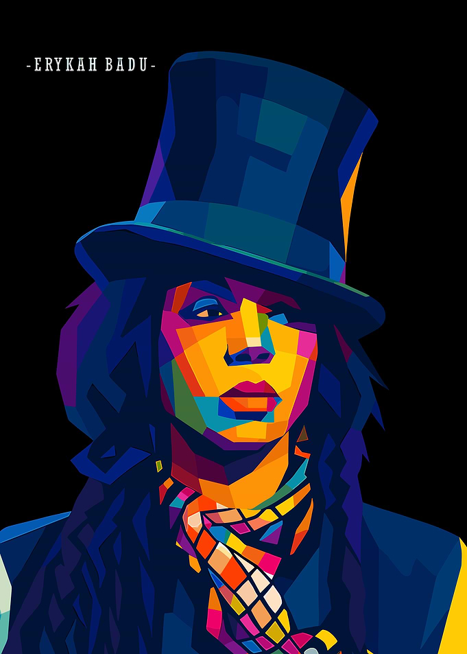 Erykah Badu Pop Art Portrait