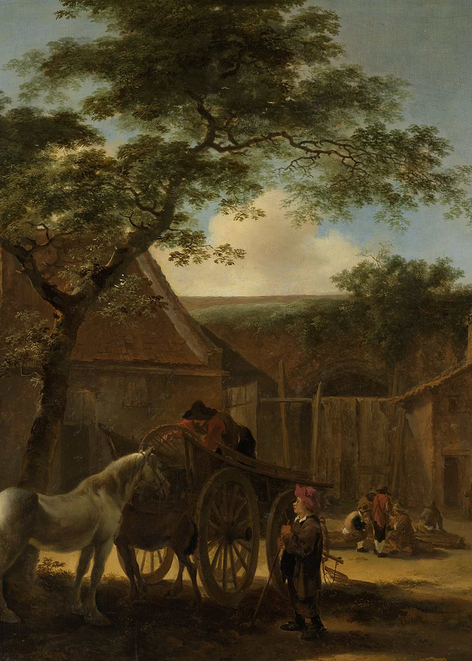 Rural Scene with Horse and Cart