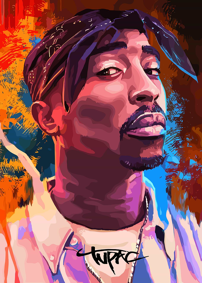 Tupac Shakur Portrait Art