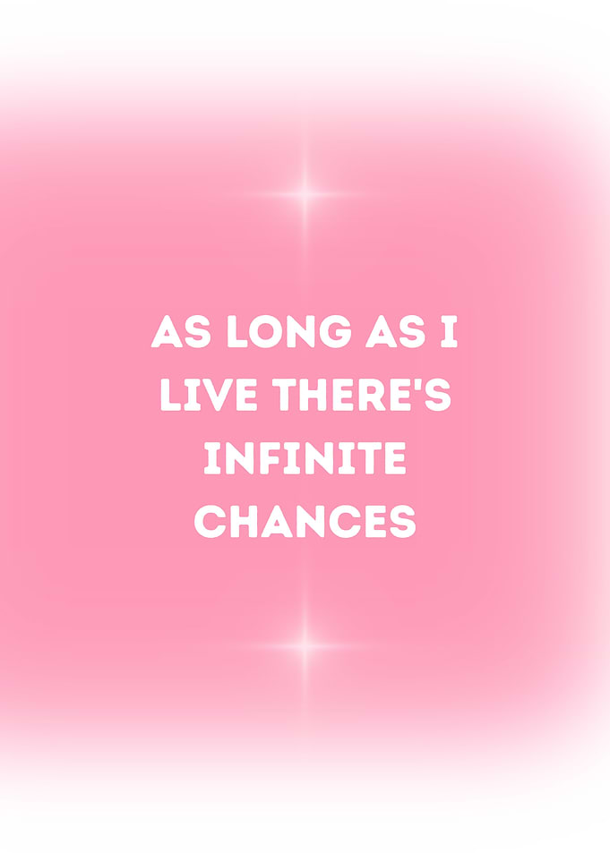 Infinite Chances Inspirational Pink Poster
