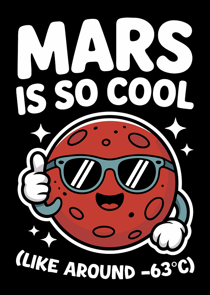 Mars is so cool cartoon