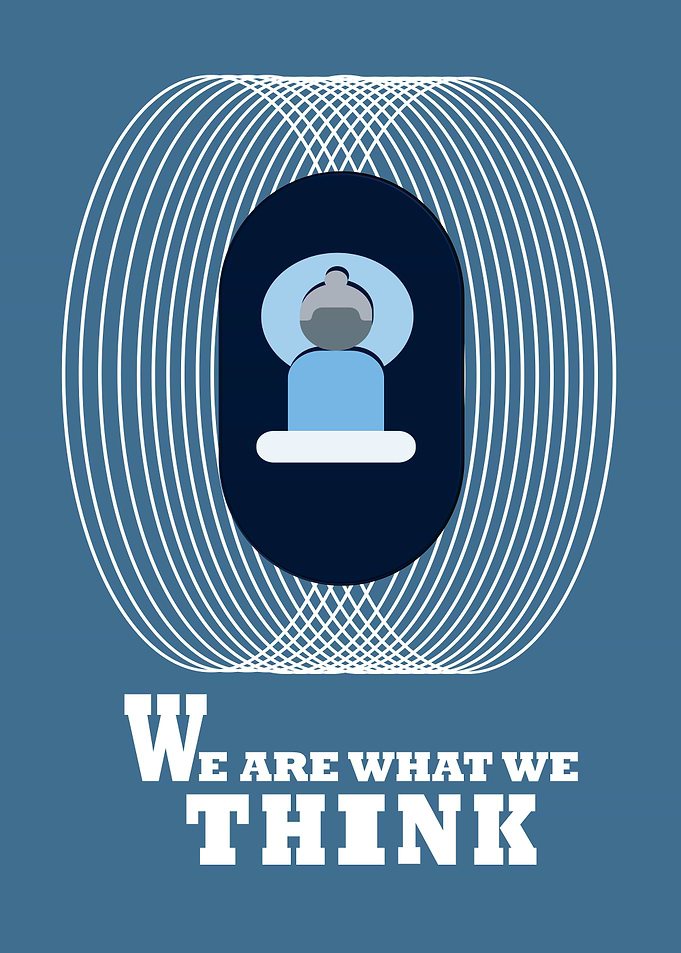 Buddhist Quote - We are what we think poster- Buddha Wall Art