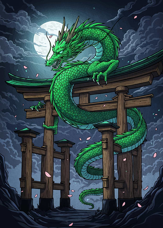 Green Dragon Torii Gate