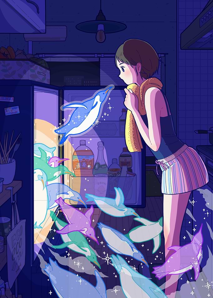 Dreamy Fridge Penguins