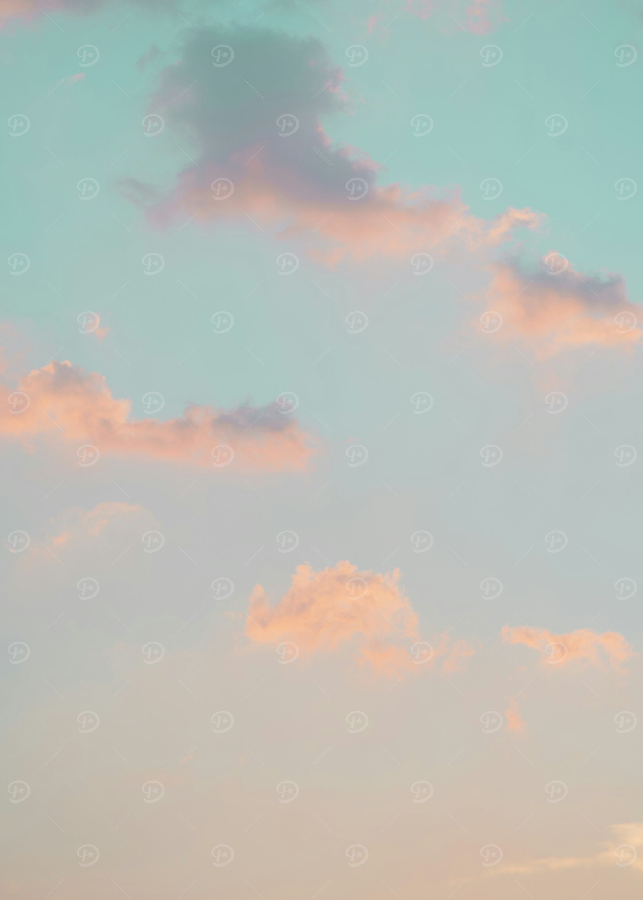 Pastel Sky with Clouds