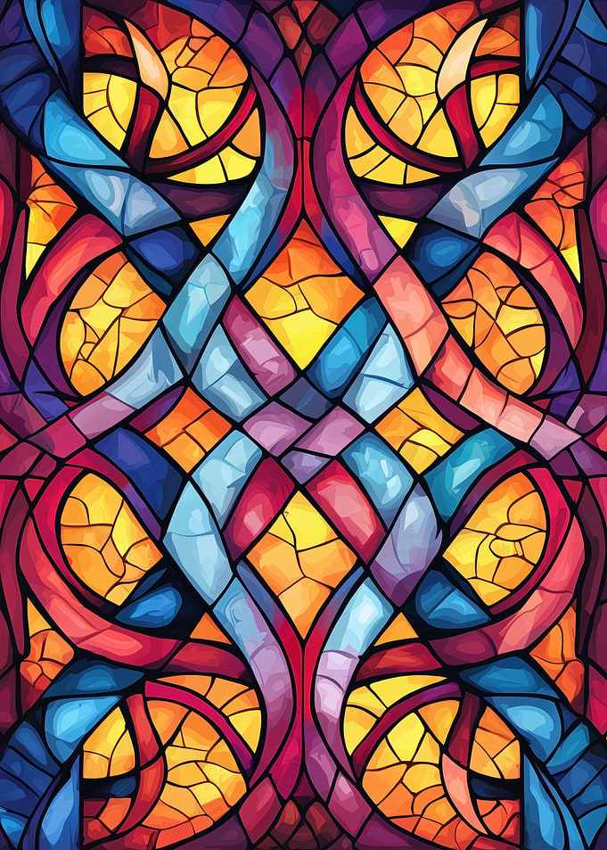 Colorful Stained Glass Pattern