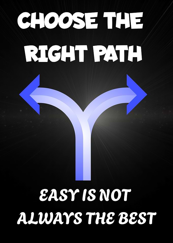 Choose the Right Path Poster