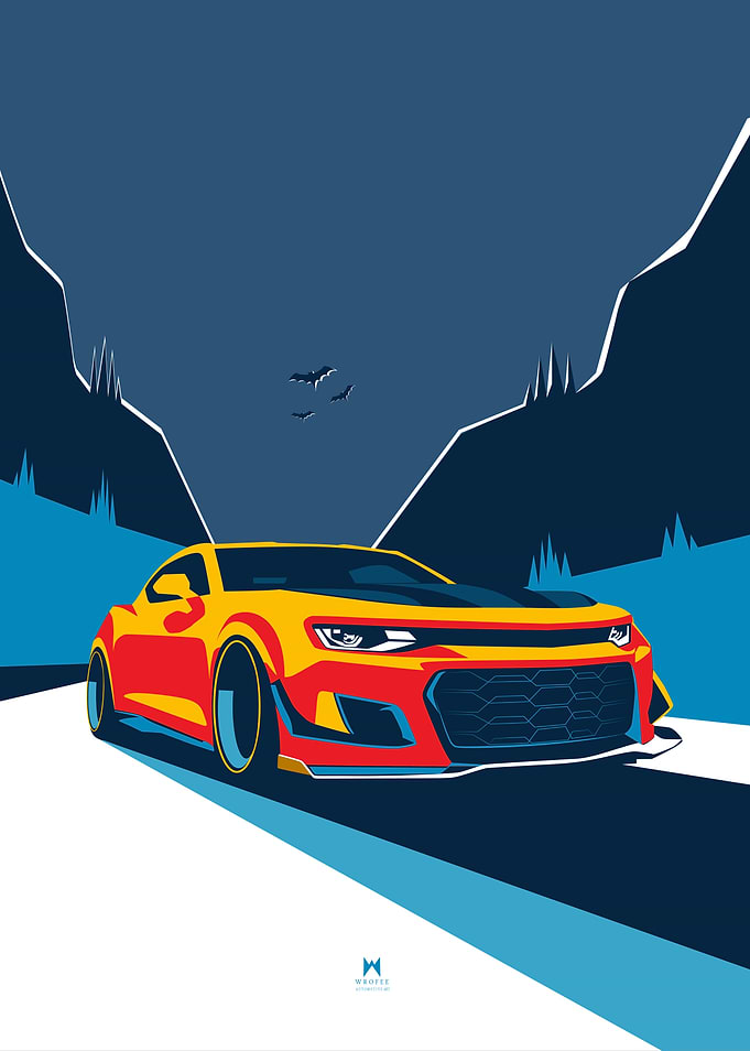 Camaro Muscle Car Illustration