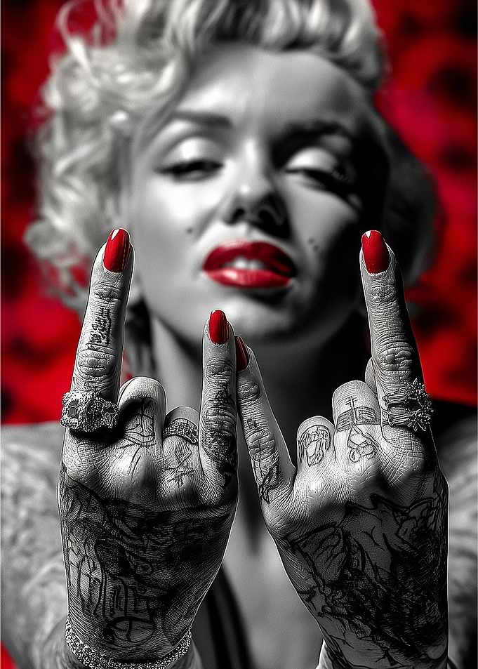 Marilyn Monroe with Tattoos and Attitude