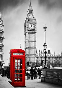 London: Red Phone Booth and Big Ben