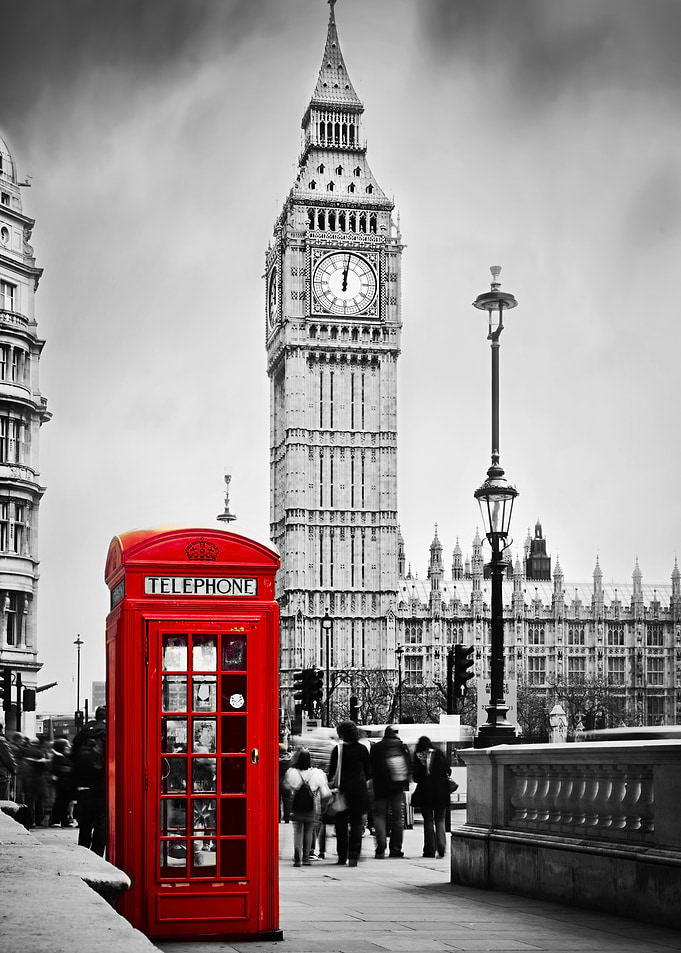 London: Red Phone Booth and Big Ben