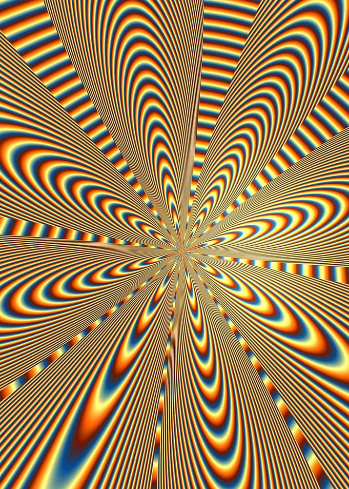 Abstract Radial Optical Illusion