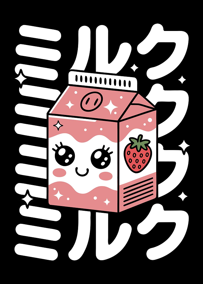 Kawaii Strawberry Milk Carton