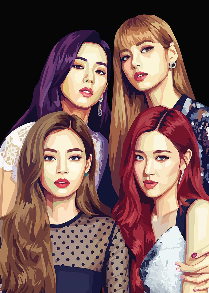 Blackpink Portrait Digital Art