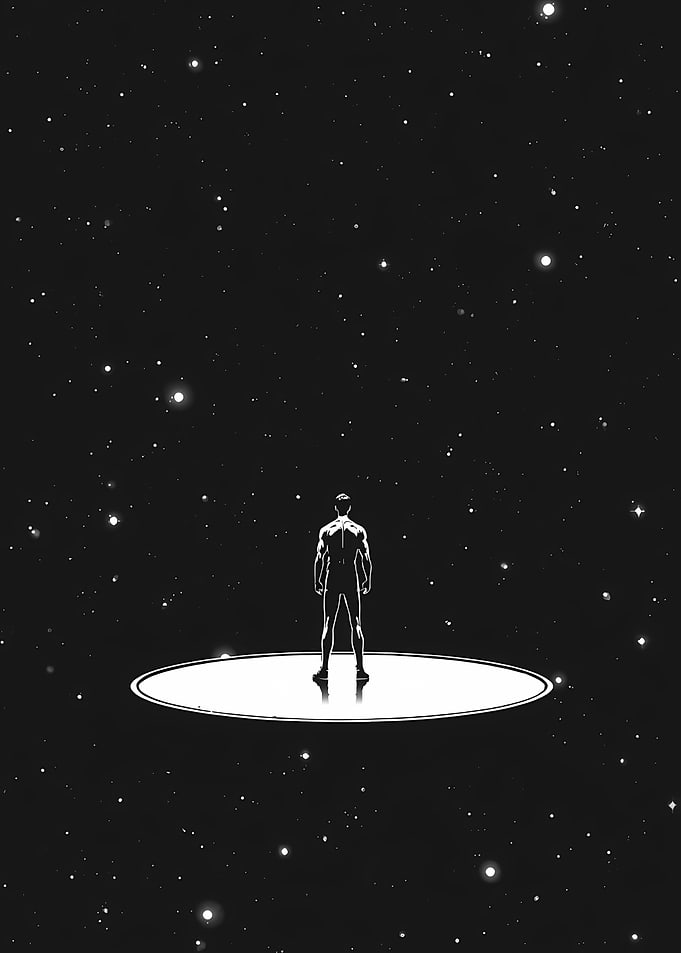 Man in Space, Black and White