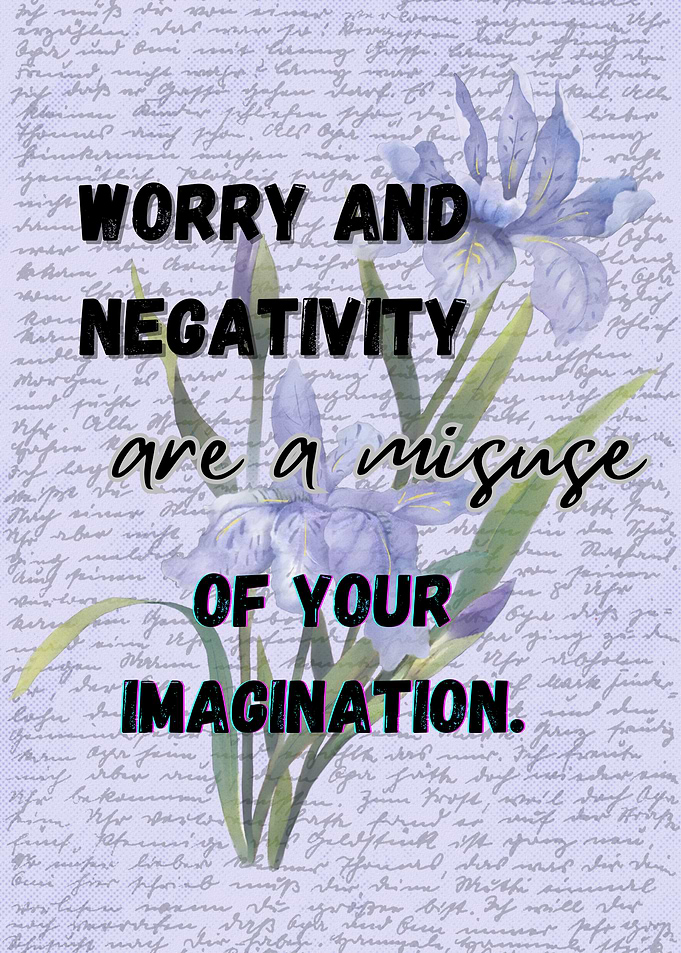 Inspirational Quote with Floral Background