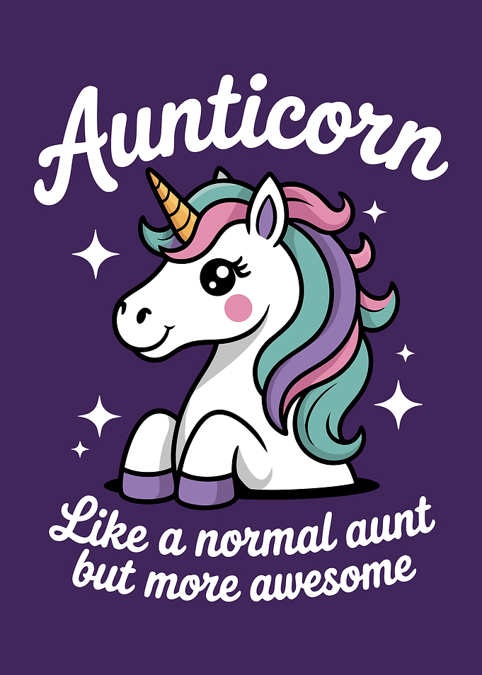 Aunticorn: Awesome Aunt Unicorn Cartoon