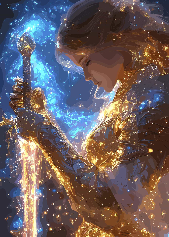 Golden Warrior with Sword