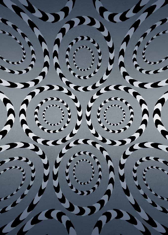 Optical Illusion Circles Pattern