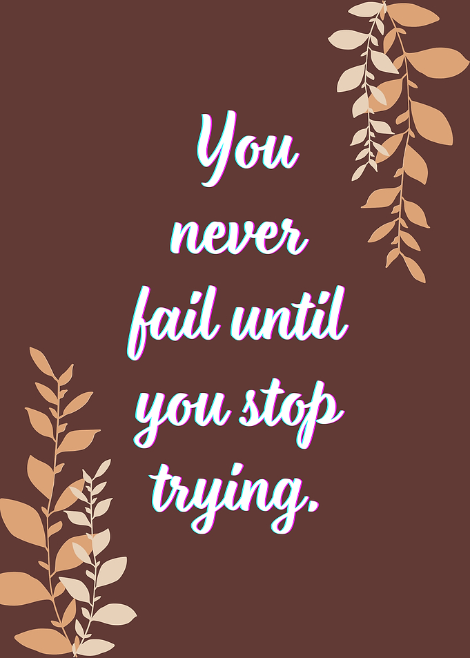 Inspirational Quote with Floral Accents