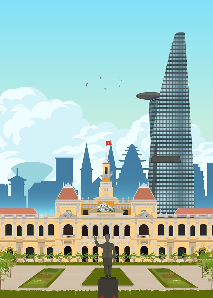 Ho Chi Minh City Travel Print