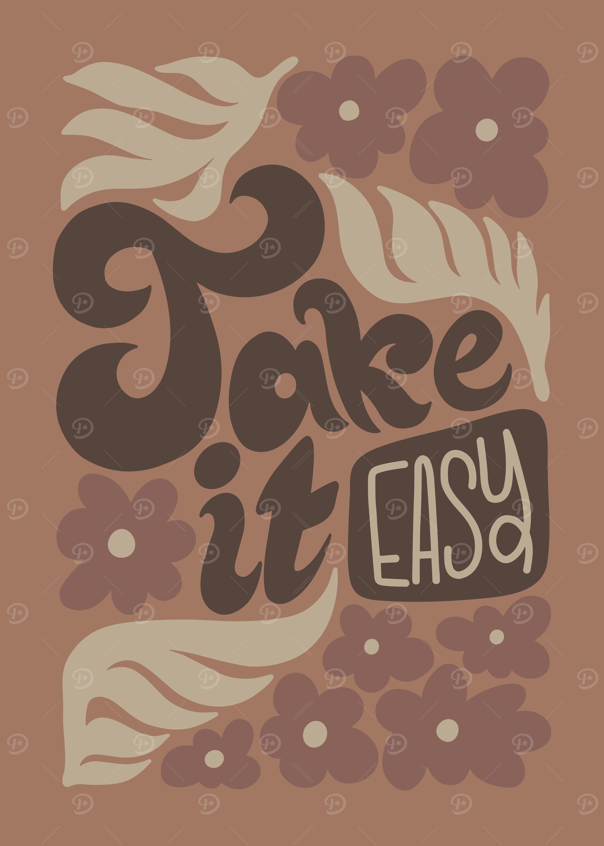 Take it Easy Floral Art Print