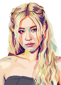 Rosé from Blackpink Pop Art Portrait