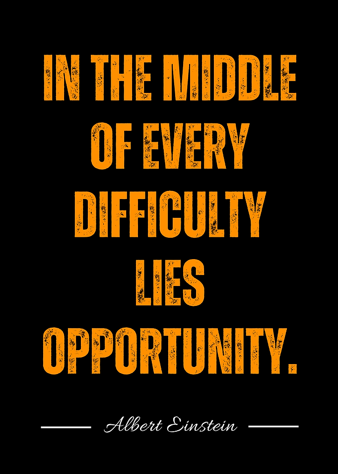 Einstein Quote: Opportunity in Difficulty