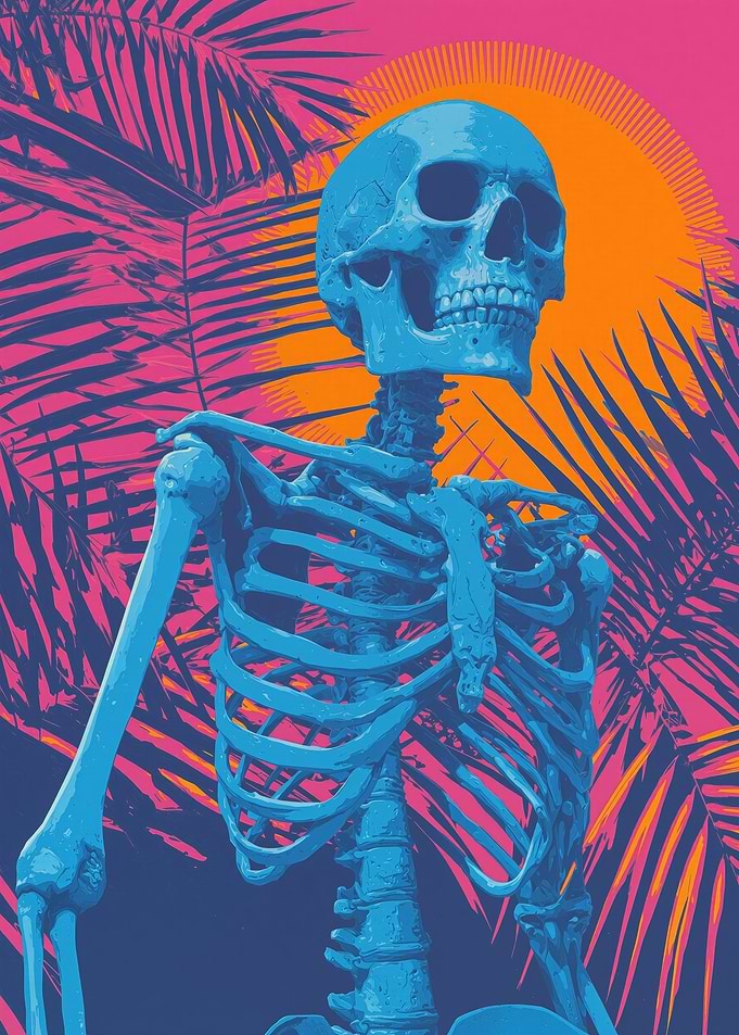 Tropical Skeleton Art
