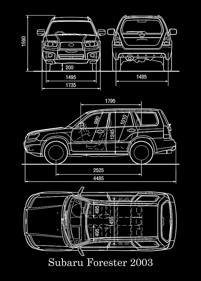 Subaru Forester 2003 Blueprint