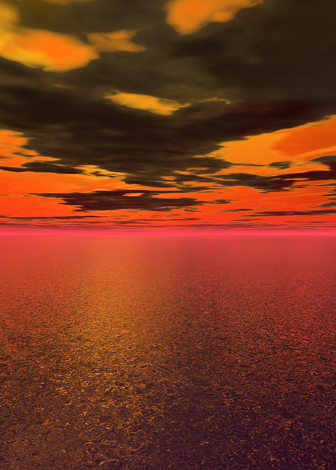 Dramatic Sunset Over Water