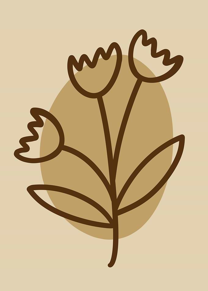 Minimalist Floral Line Art