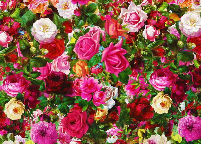 Elegant Vintage Floral Rose Garden Blossom