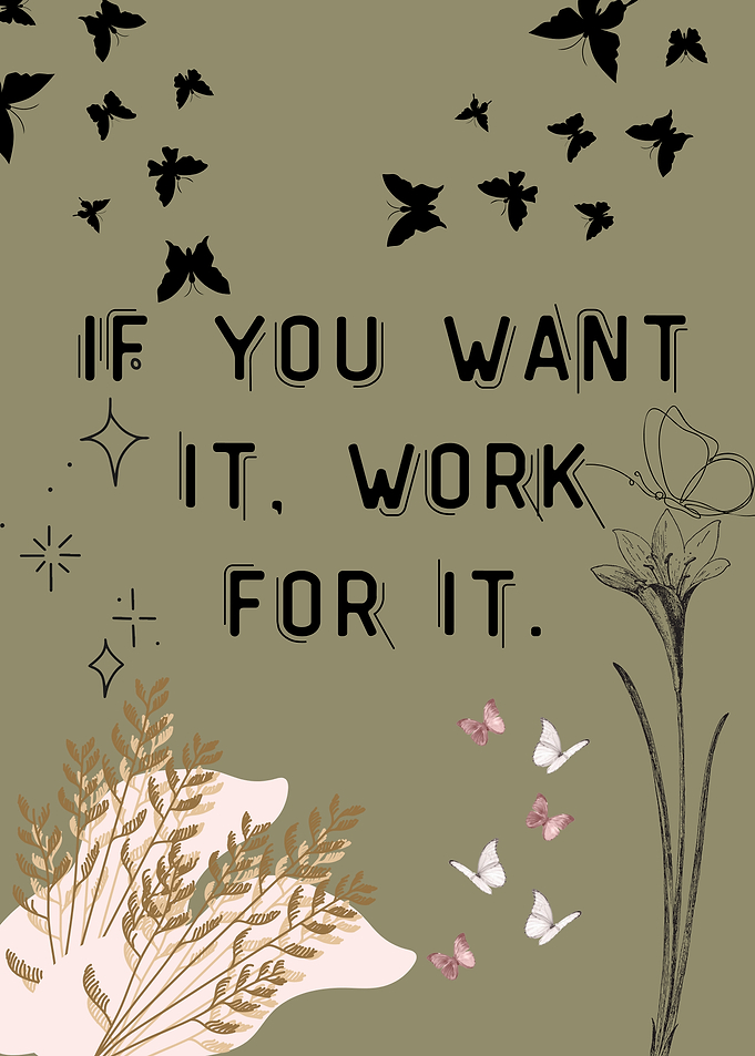 Motivational Quote with Butterflies and Flowers