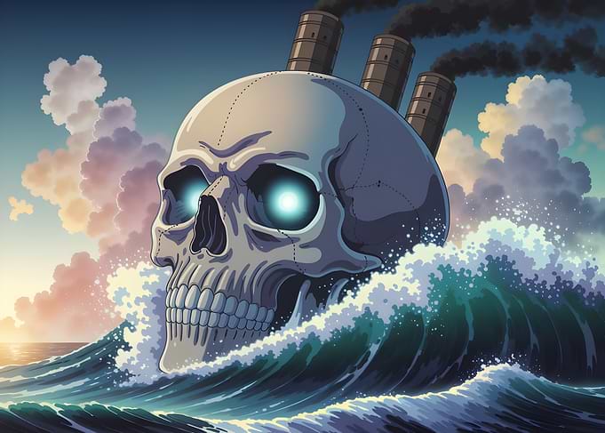 Skull Island Steampunk Sea