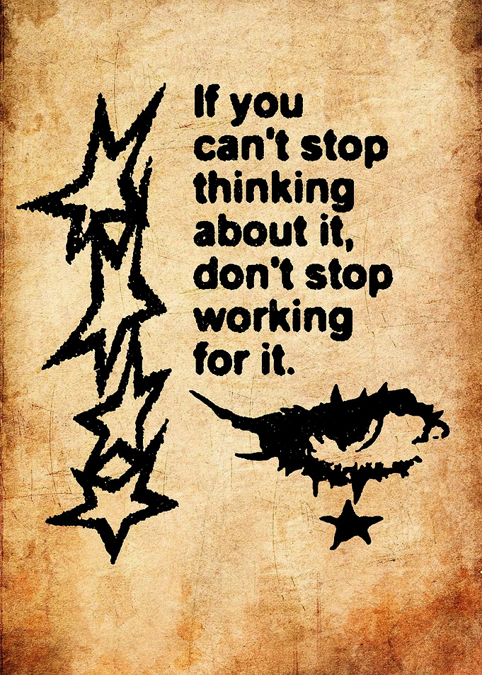 Inspirational Quote with Stars and Eye