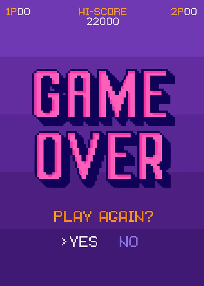 Game Over Pixel Art