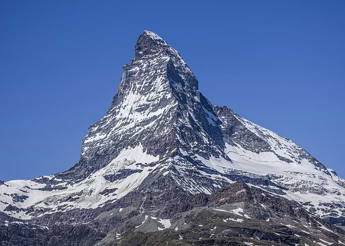Matterhorn Mountain Peak with Snow