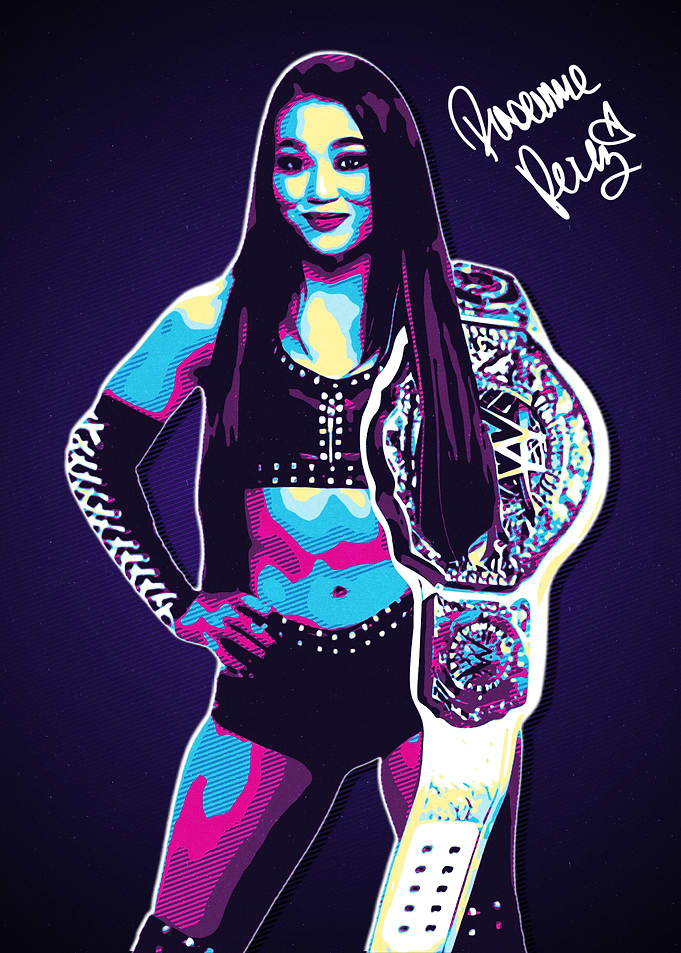 Roxanne Perez Wrestling Champion Pop Art