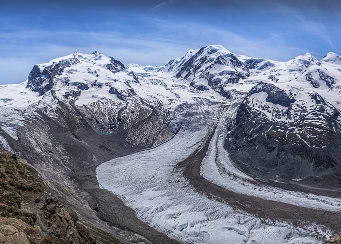 Snowy Mountain Range Landscape Photography