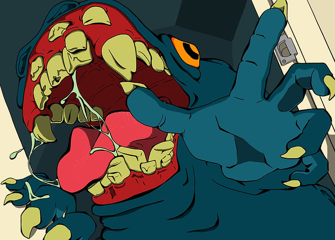 monster reaching