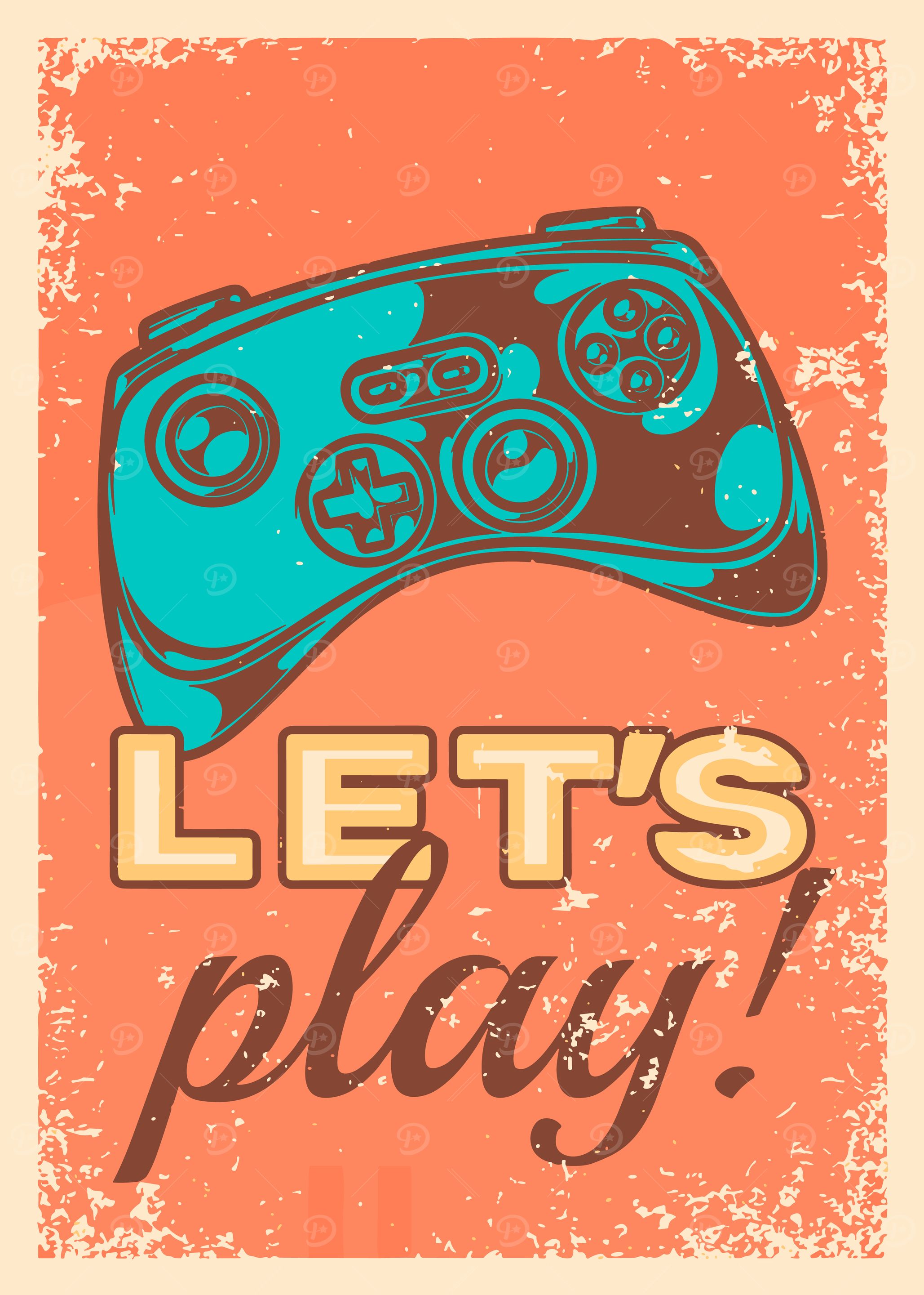 Let's Play Retro Gaming Poster