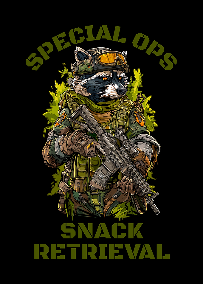 Special Ops Snack Retrieval Raccoon