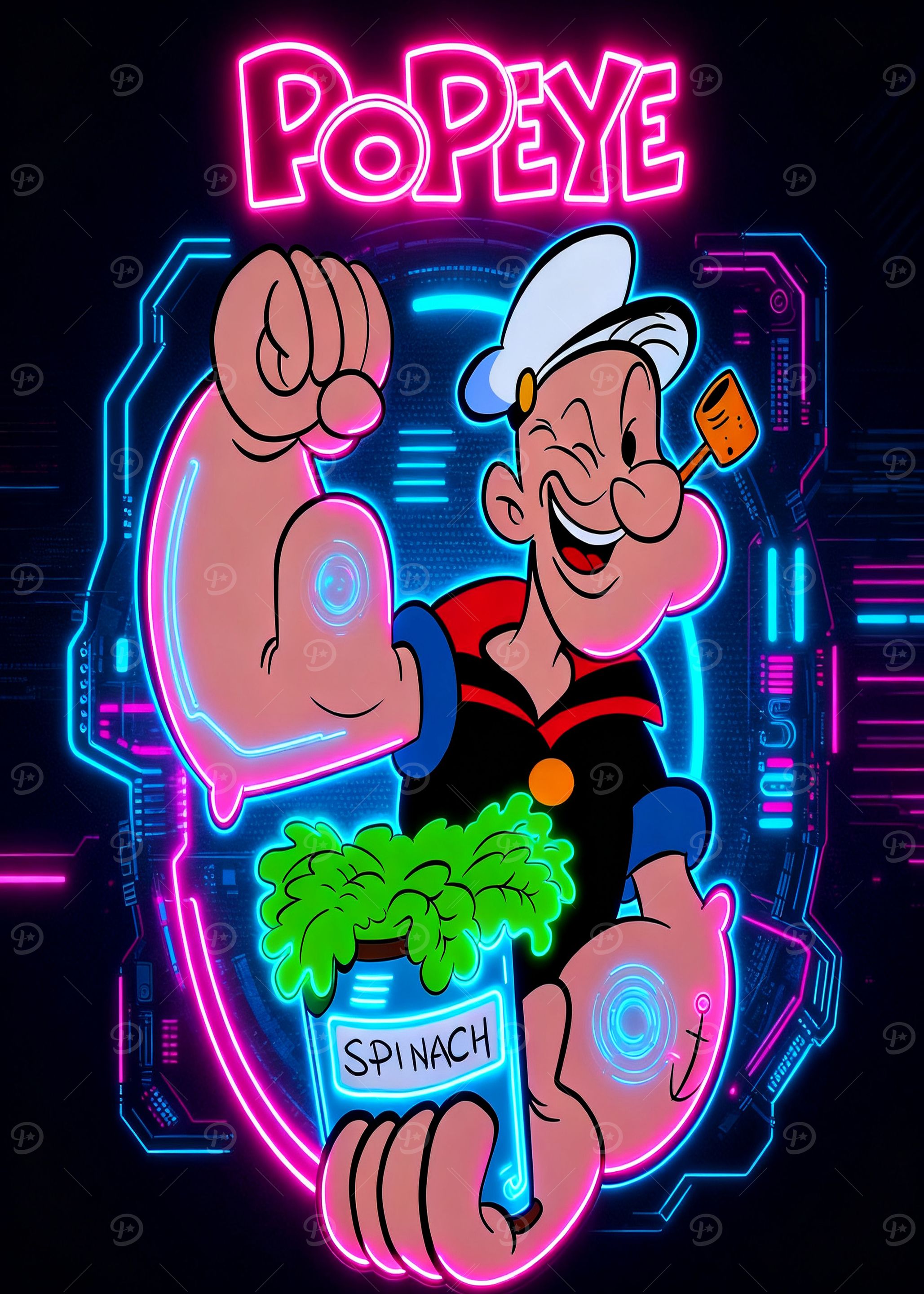 Popeye the Sailor Man Neon